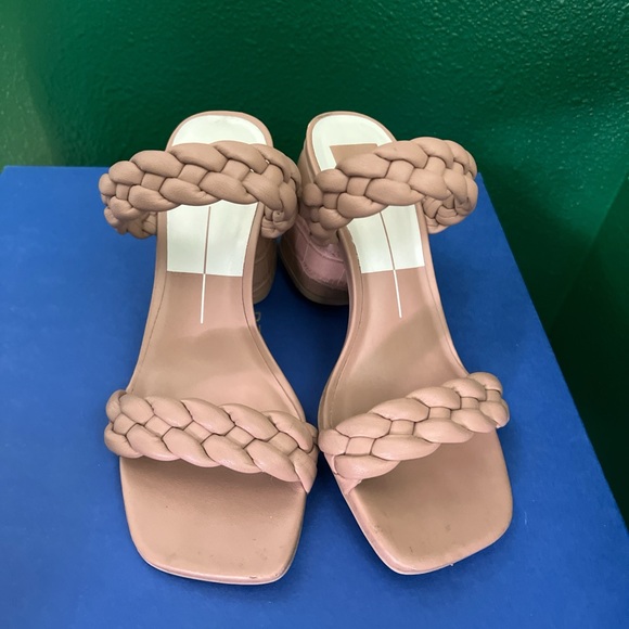 Dolce Vita Tan Braided Block Heel Sandals - Picture 3 of 5